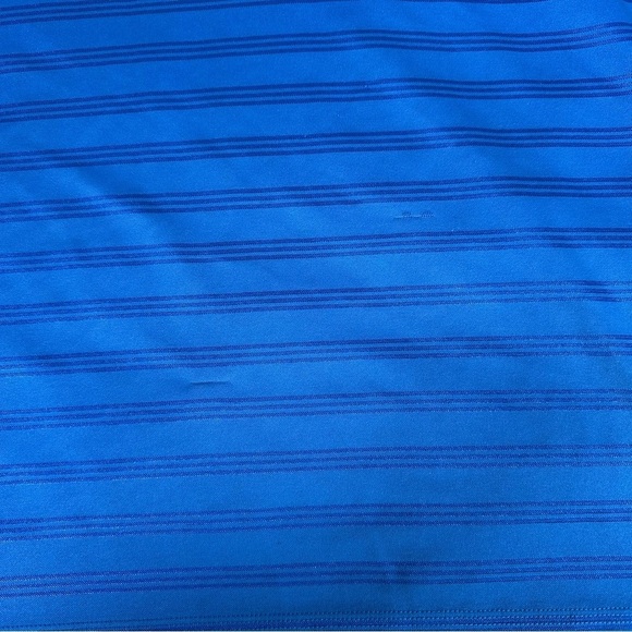 Adidas Mens Performance Polo Shirt Blue Stripe Polo XL Golf Spring Athletic - Picture 10 of 11